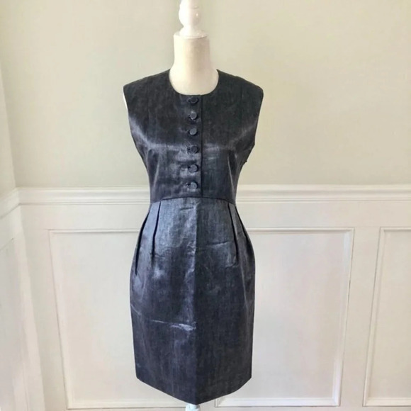 Theyskens' Theory Dresses & Skirts - Theyskens' Theory Navy Drace Sheath Dress 6